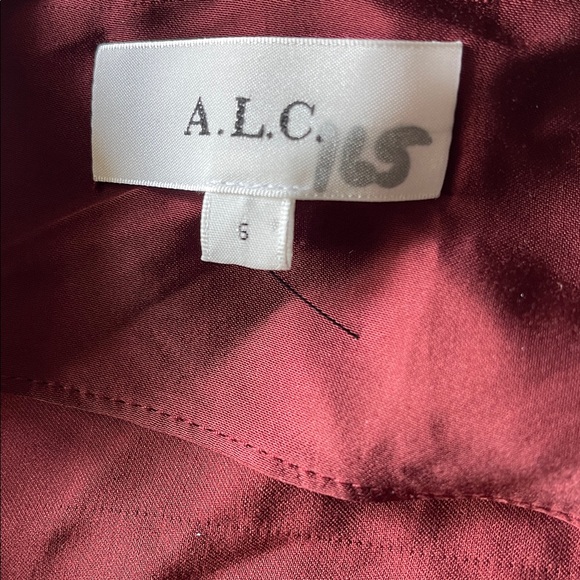 A.L.C Aster Draped Satin Gown in Black Cherry Brown Size 6 - Picture 13 of 15